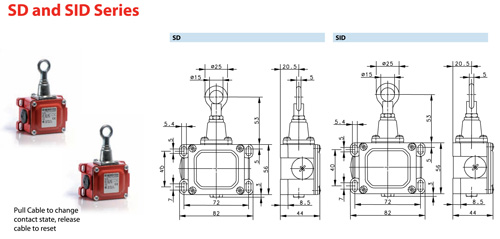 Standard Cable Pull Switches - Momentary