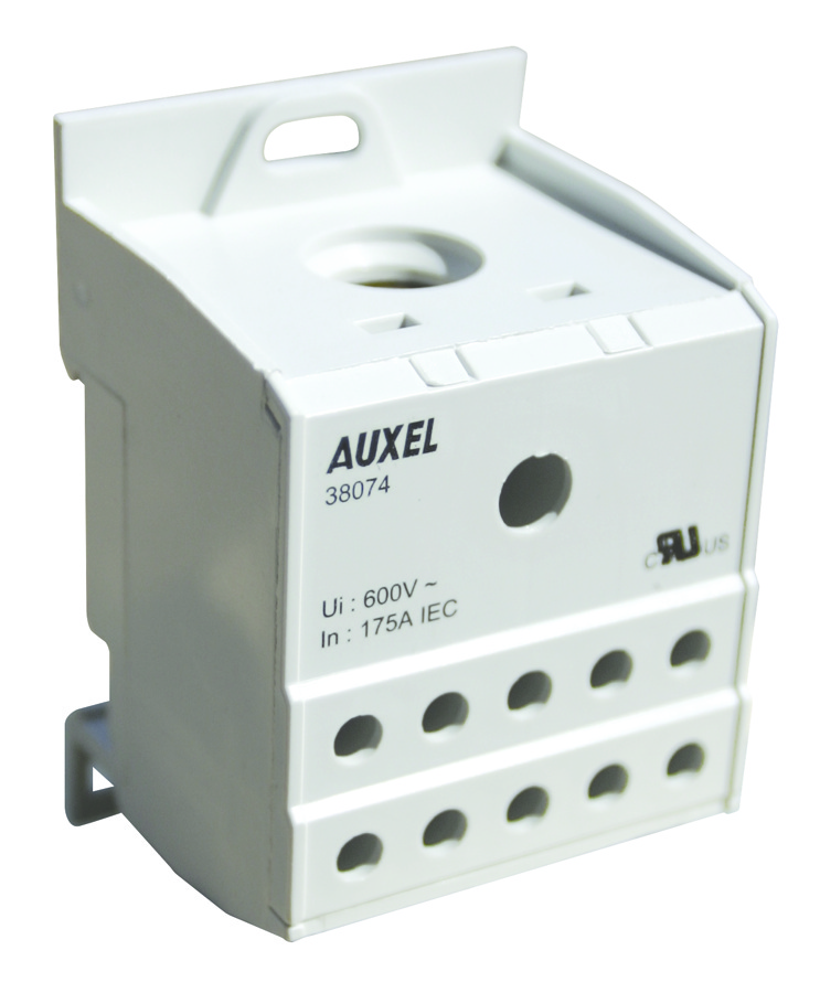 ALTECH 38074 1poledist.Blck175A, In:1x6-2/0AWG;Out:10x14-4AWG