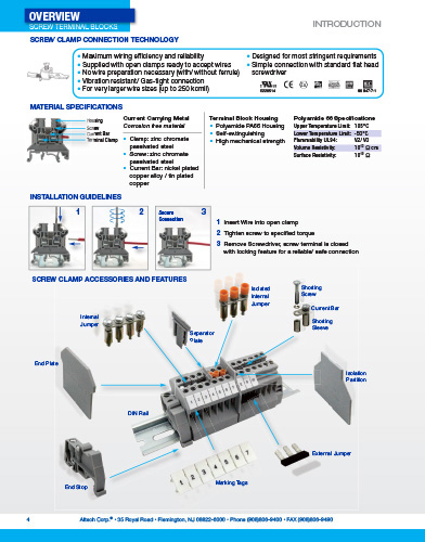 screw clamp terminal blocks