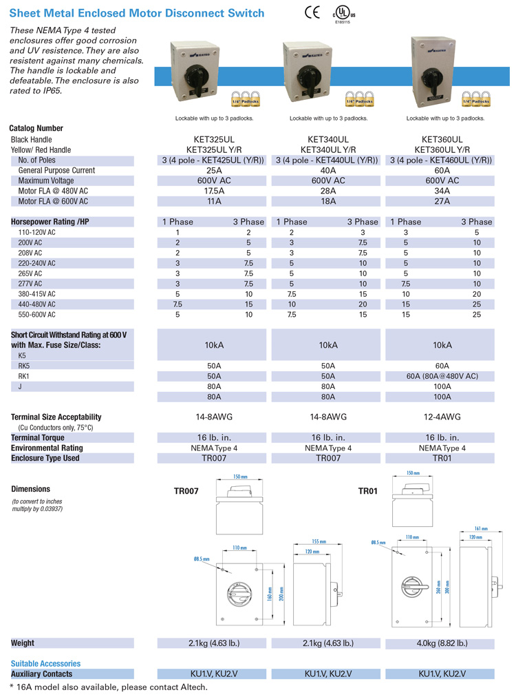 Altech L Series Circuit Breakers