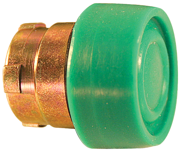 Push Button Oper. Booted, 22 mm Non Ill, Green